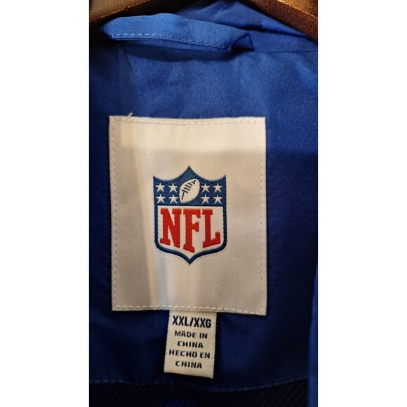 Indianapolis Colts Jacket Blue Gray Nike Windbreaker Warm Up Full Zip Men XXL - Picture 4 of 9